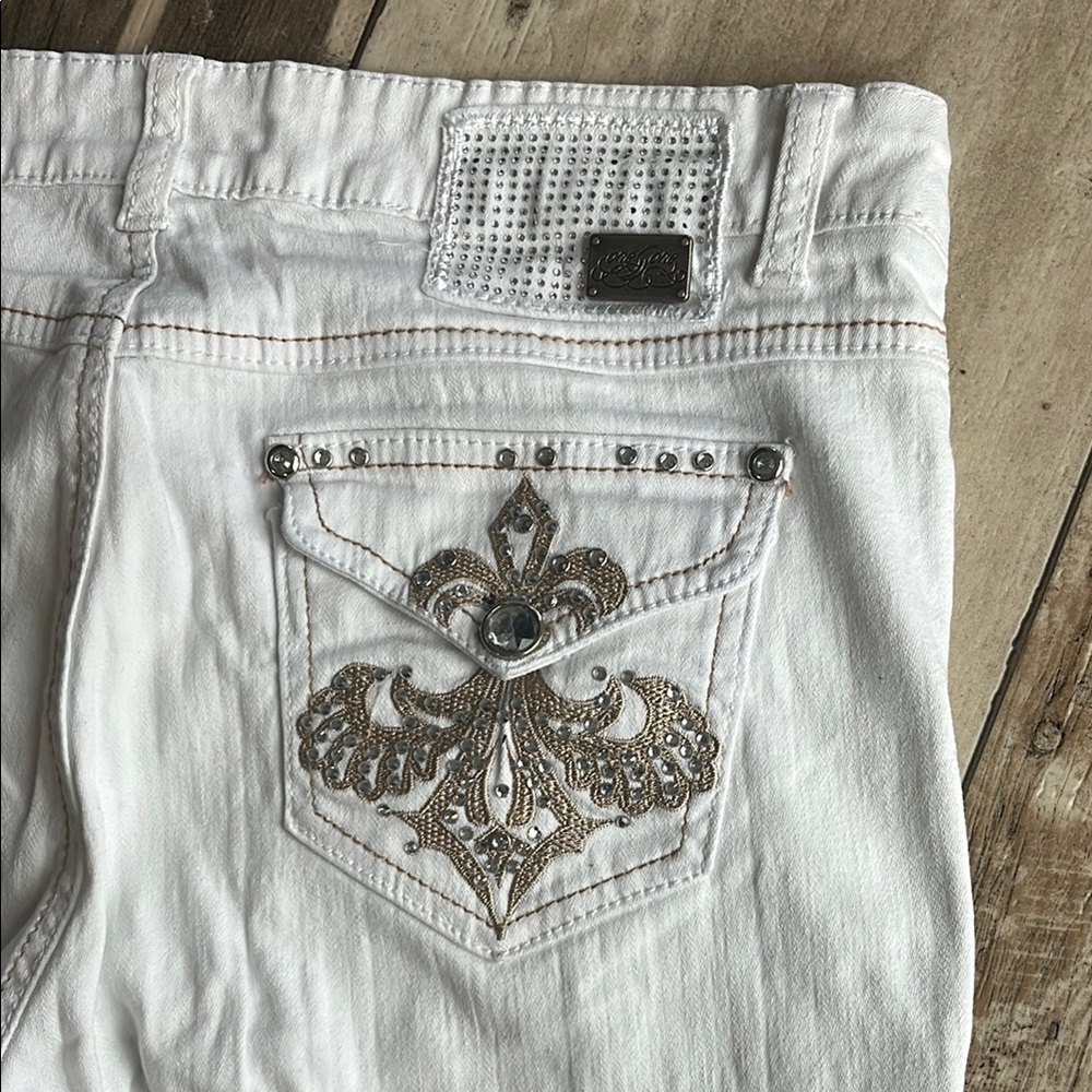 White Flare Wide Leg Jeans